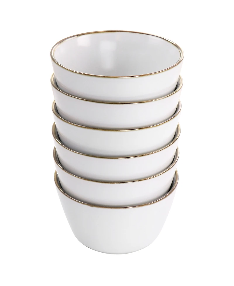 Elama Alejandro Gold-Tone Cereal Bowls, Set of 6