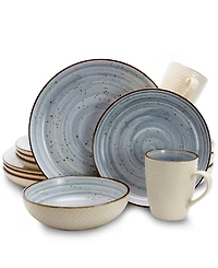 Elama Yeva Swirl 16 Pc. Dinnerware Set, Service for 4