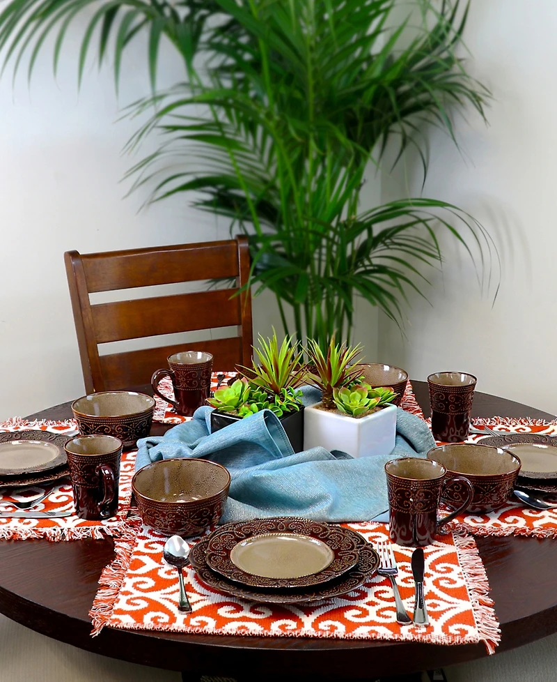 Elama Bonita 16 Pc. Dinnerware Set, Service for 4