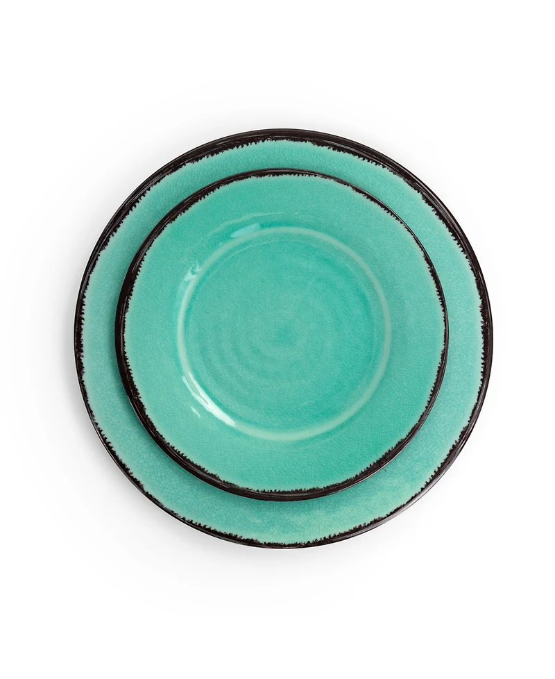 Elama Turquoise Melamine 12 Pc. Dinnerware Set, Service for 4