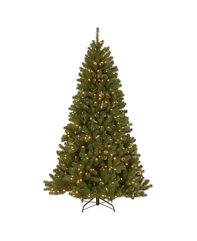 National Tree Company 7.5' Power Connect North Valley Spruce Tree with Light Parade Led Lights
