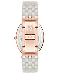 Anne Klein Women's Three-Hand Quartz Taupe Ceramic Bracelet Watch, 27mm