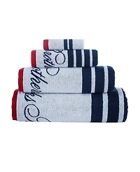 B by Brooks Brothers Nautical Blanket Stripe 4 Piece Turkish Cotton Wash Towel Set