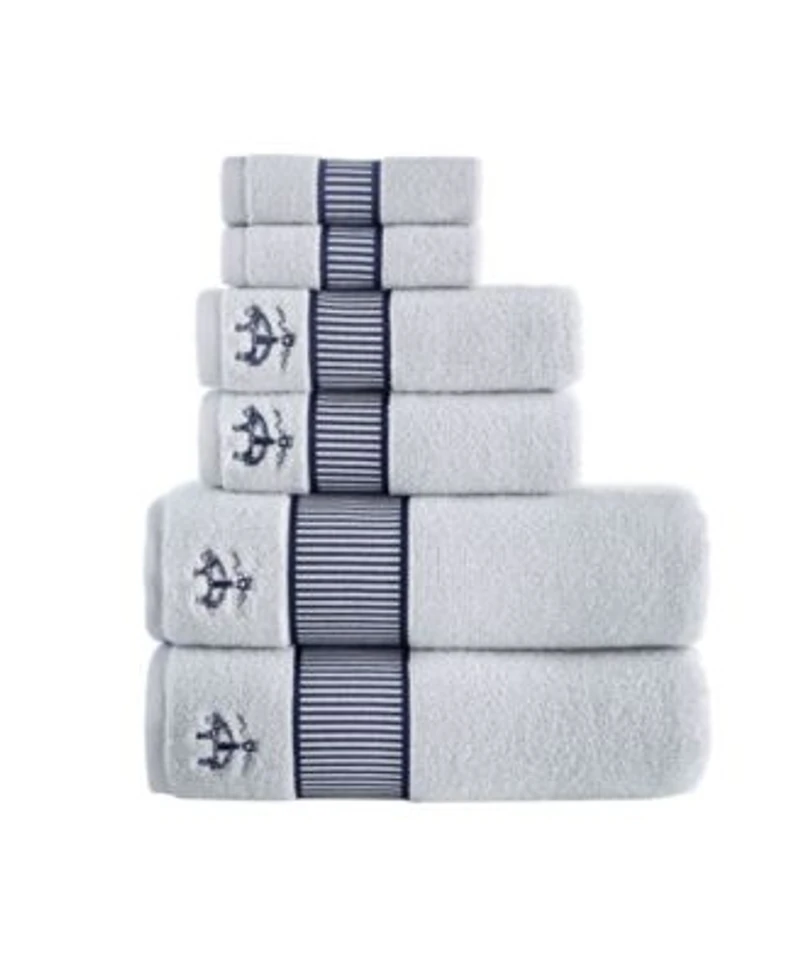 Brooks Brothers Fancy Border Bath Towels