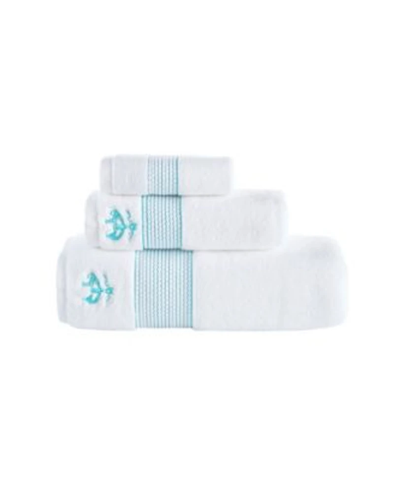 Brooks Brothers Rope Stripe Border Bath Towels