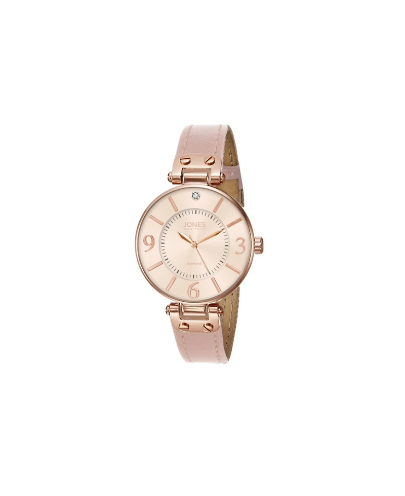 Jones New York Women's Blush Silicone Strap Watch 34mm