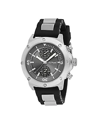 Ed Hardy Men's Black Silicone Strap Watch 52mm