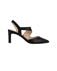 Calvin Klein Women's Larin Pointed Toe Slingback Asymmetrical Strap Pumps