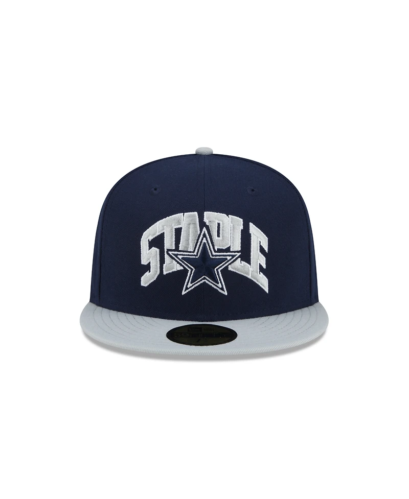 Men's New Era X Staple Navy, Gray Dallas Cowboys Pigeon 59Fifty Fitted Hat