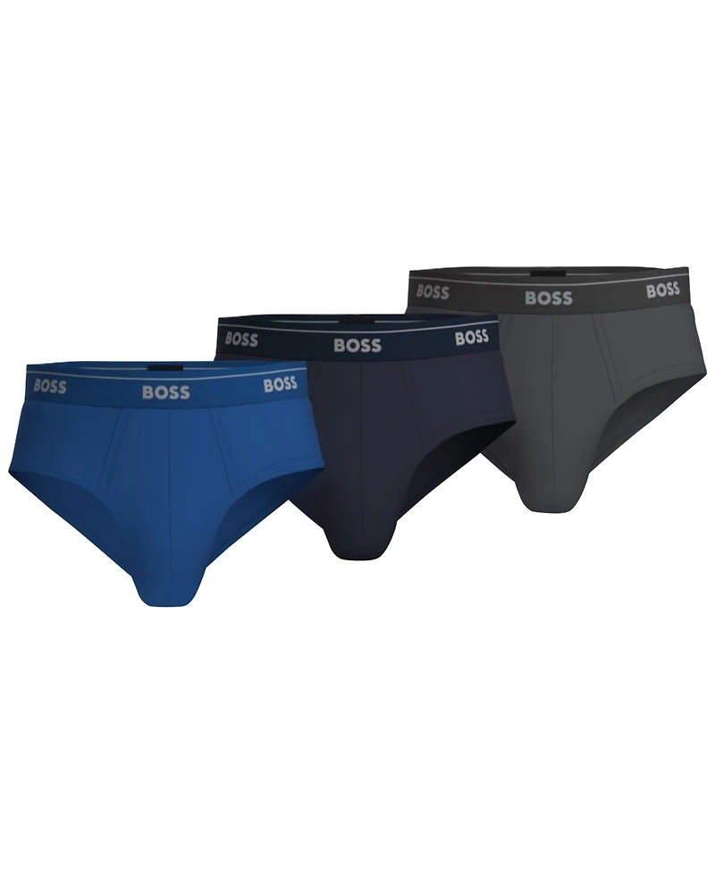 Boss by Hugo Men's 3-Pack Classic Assorted Color Solid Briefs