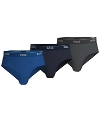 Boss by Hugo Men's 3-Pack Classic Assorted Color Solid Briefs