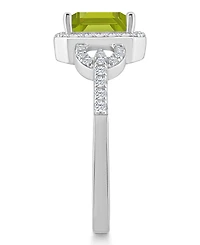 Macy's Topaz (1/3 ct. t.w.) Halo Ring Sterling Silver