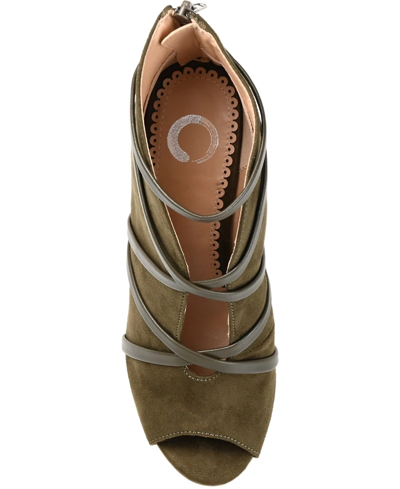 Journee Collection Women's Samara Peep Toe Stiletto Dress Booties