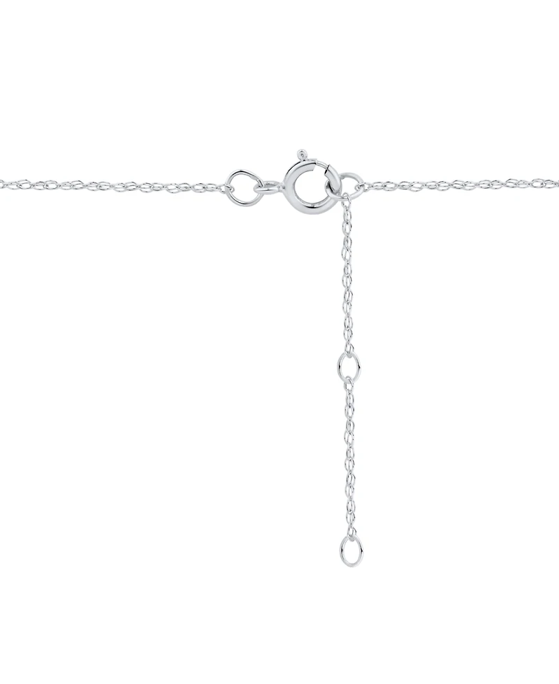 Forever Grown Diamonds Lab-Created Diamond Teardrop Halo Cluster Pendant Necklace (3/8 ct. t.w.) in Sterling Silver, 16" + 2" extender