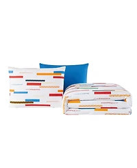 Crayola Serpentine Stripe 3 Piece Comforter Set, Full/Queen