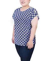 Ny Collection Plus Short Extended Sleeve Top