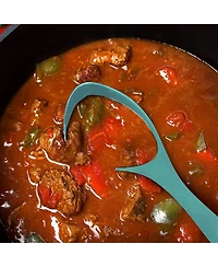 Zulay Kitchen Large Nylon Soup Ladle Spoon with Comfortable Grip