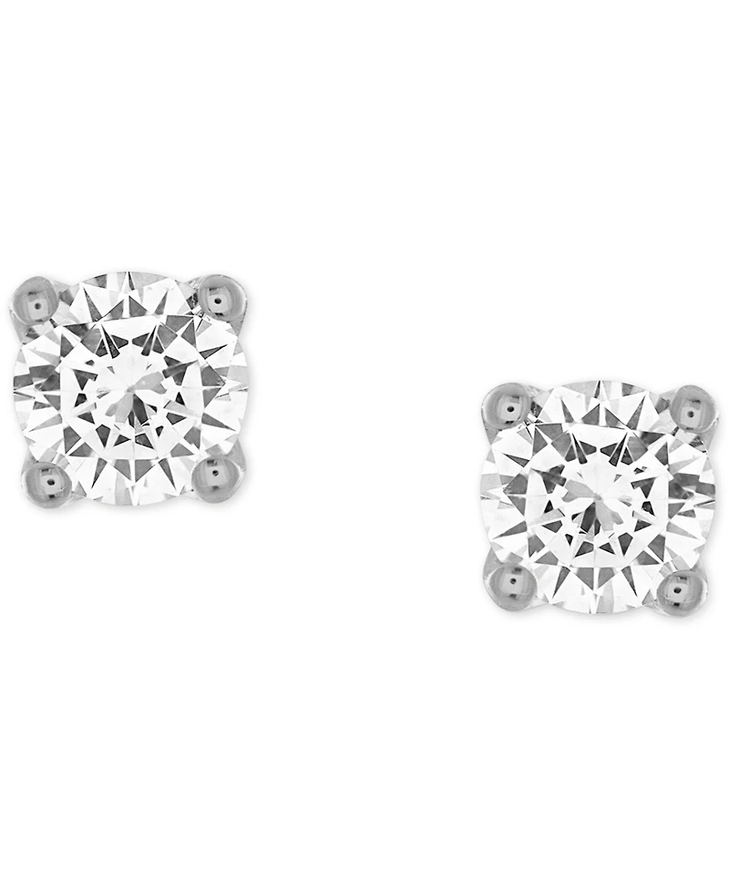 Alethea Certified Diamond Stud Earrings (1/2 ct. t.w.) in 14k White Gold featuring diamonds with the De Beers Code of Origin, Created for Macy's