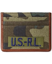 Polo Ralph Lauren Men's Tiger-Patch Camo Canvas Card Case