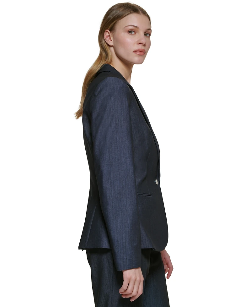 Calvin Klein One-Button Blazer, Regular and Petite Sizes