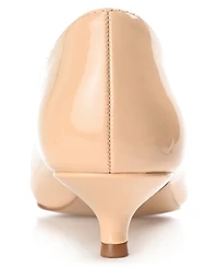 Journee Collection Women's Rumi Pointed Toe Kitten Heel Pumps