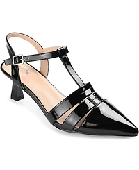 Journee Collection Women's Jazlynn T Strap Kitten Heel Dress Pumps