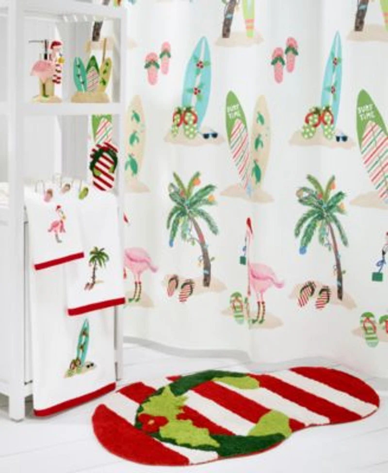 Avanti Flamingo Jingle Holiday Resin Bath Accessories