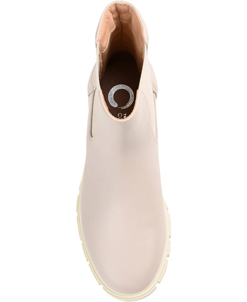 Journee Collection Women's Tatiana Pull On Stretch Gore Lug Sole Booties