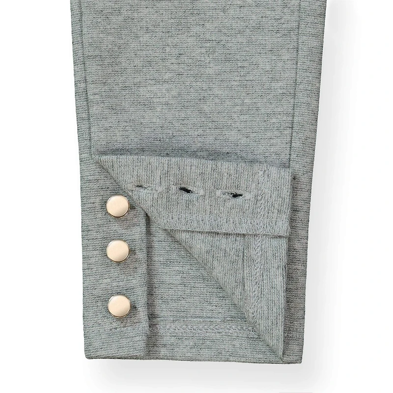 Hope & Henry Toddler Girls Button Cuff Ponte Pant