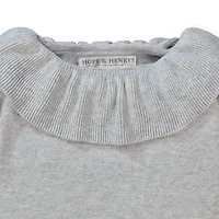 Hope & Henry Baby Girls Ruffle Collar Sweater