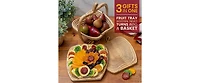 Bonnie & Pop Dried Fruit Apple Tray, Trivet, and Fruit Basket