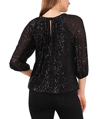 Vince Camuto Women's Keyhole Detail Raglan Sleeve Top