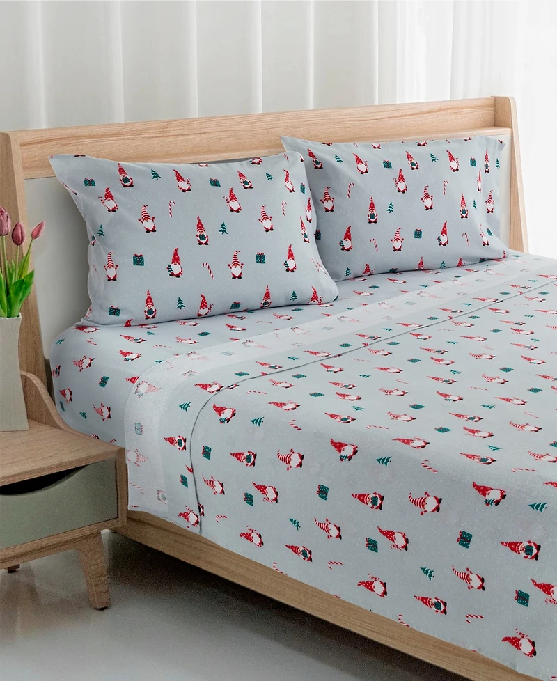 Avanti Printed 100% Brushed Cotton Flannel -Pc.Sheet Set
