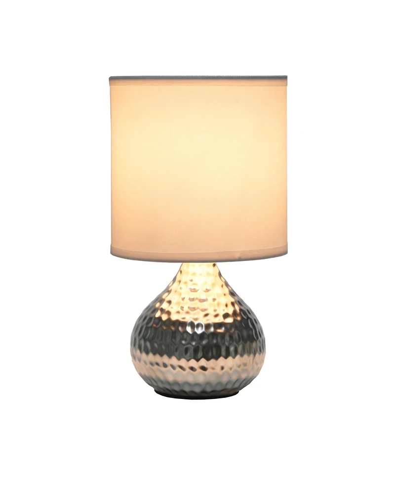 Simple Designs Hammered Drip Mini Table Lamp