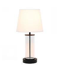 Simple Designs Encased Metal and Clear Glass Table Lamp