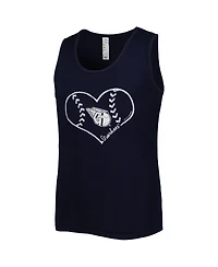 Big Girls Soft As A Grape Navy Cleveland Guardians Team Tank Top