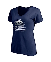 Women's Fanatics Navy New York Yankees 2021 Spring Training Upper Deck V-neck T-shirt