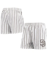 Men's Concepts Sport White San Diego Padres Vigor Pinstripe Boxer Shorts