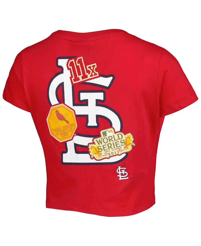 Women's New Era Red St. Louis Cardinals Historic Champs T-shirt