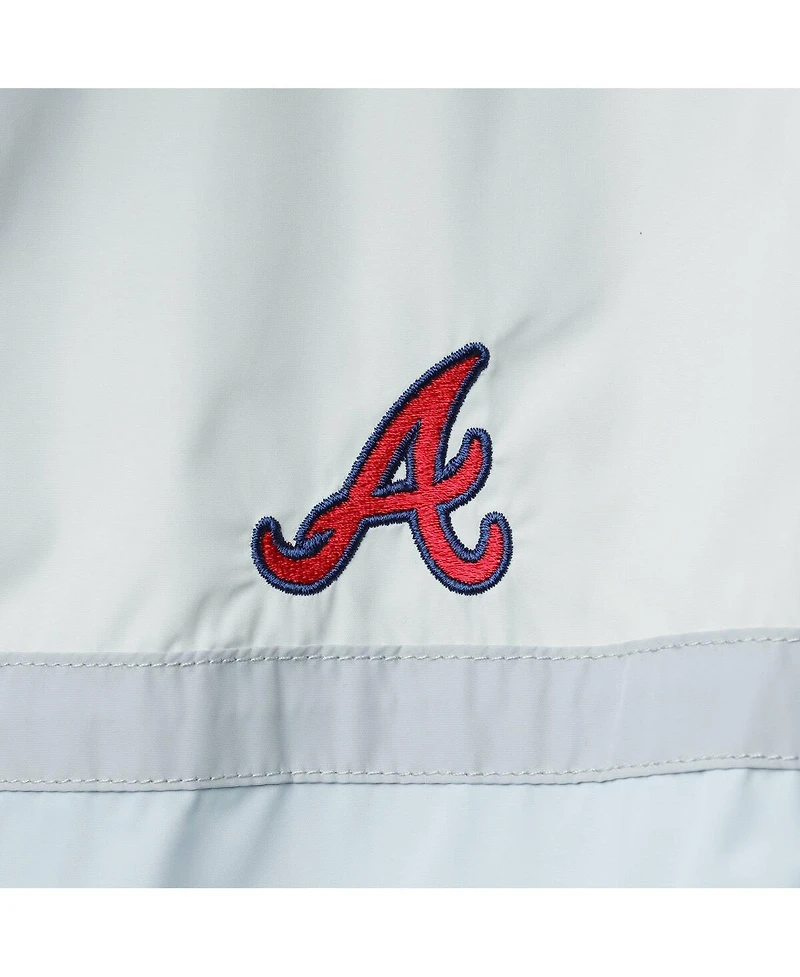 Women's The Wild Collective Light Blue Atlanta Braves Colorblock Track Raglan Full-Zip Jacket