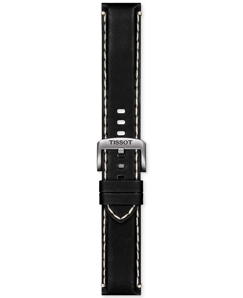 Tissot Men's Swiss Chronograph Xl Anthracite Leather Strap Watch 45mm