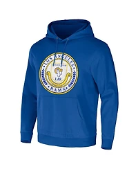 Men's Nfl x Darius Rucker Collection by Fanatics Royal Los Angeles Rams Washed Pullover Hoodie