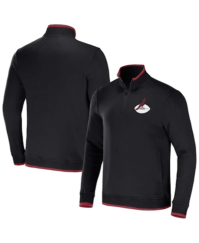 Men's Nfl x Darius Rucker Collection by Fanatics Black Arizona Cardinals Logo Quarter-Zip Top