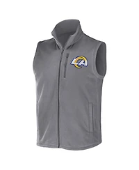 Men's Nfl x Darius Rucker Collection by Fanatics Gray Los Angeles Rams Polar Fleece Full-Zip Vest