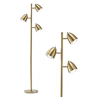 Jacob 64" Led Tree Floor Lamp with 3 Rotating Adjustable Heads