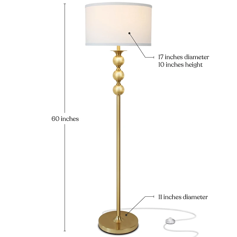 Riley 60" Led Floor Lamp with Drum Shade