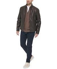 Cole Haan Men's Faux-Leather Motto Jacket