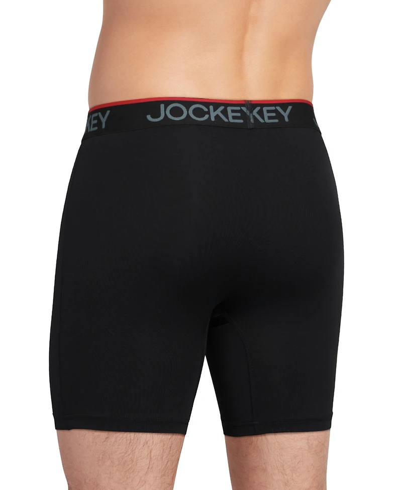 Jockey Men's Chafe Proof Pouch Microfiber 7" Boxer Brief - 3 Pack