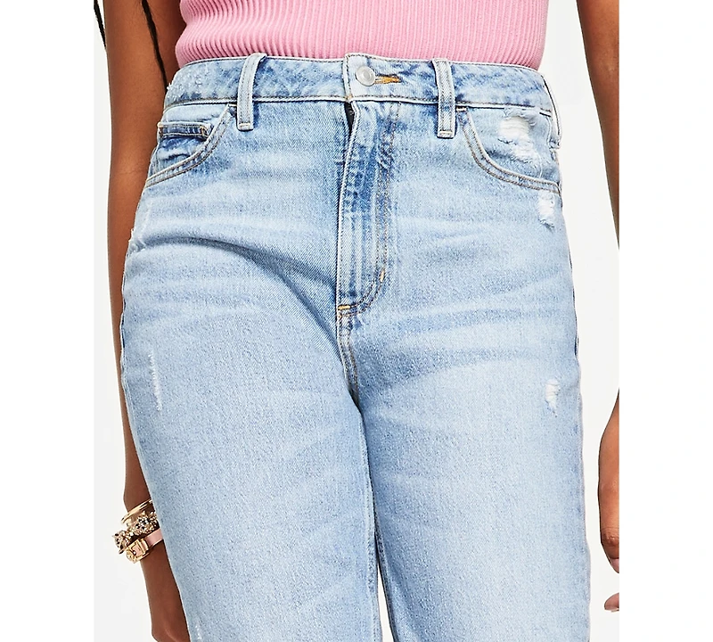 Guess Women's Frayed Mom Jeans