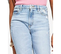 Guess Women's Frayed Mom Jeans